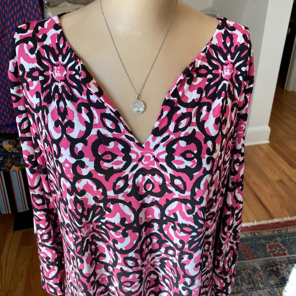 BRAND NEW Never Worn Ruby Rd. Black and Pink Dress (Bin 7) - Picture 4 of 15
